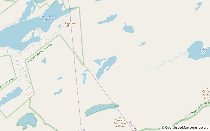 queer lake pigeon lake wilderness area location map