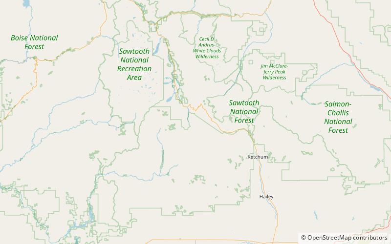 saviers peak sawtooth national forest location map