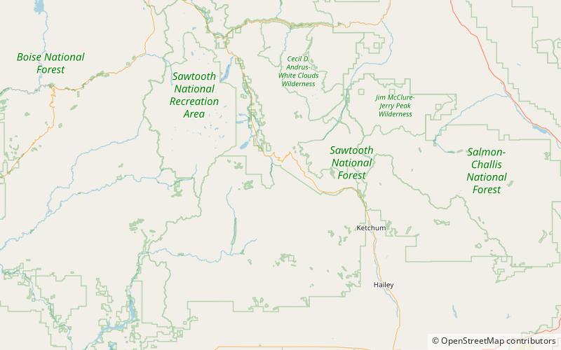 bromaghin peak bosque nacional sawtooth location map