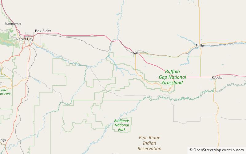 Badlands Wilderness location map