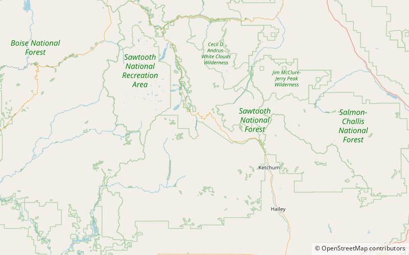 dollarhide mountain sawtooth national forest location map