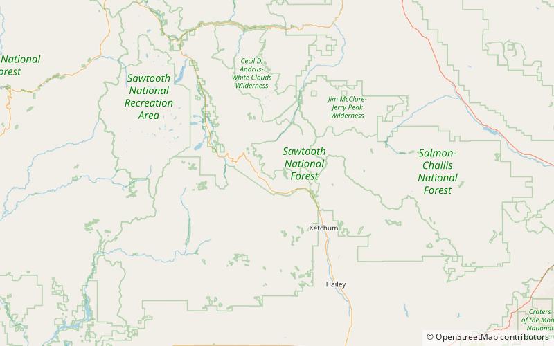 silver lake sawtooth national recreation area location map