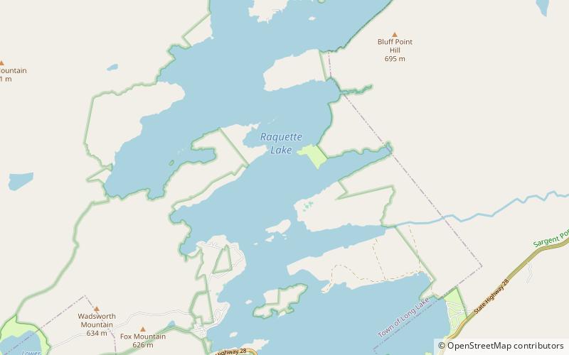 Raquette Lake location map