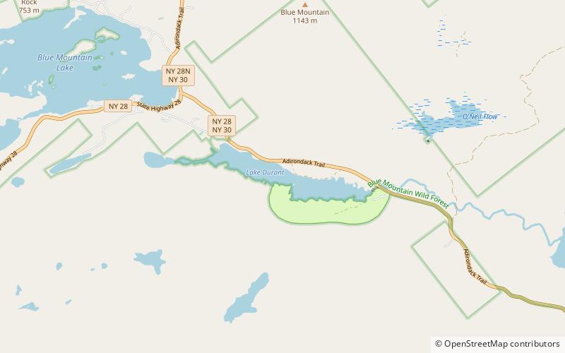 Lake Durant location map