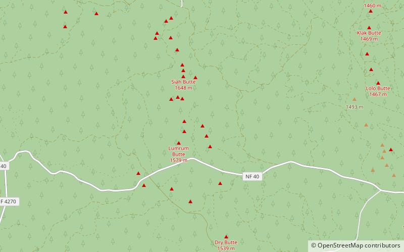lolah butte deschutes national forest location map