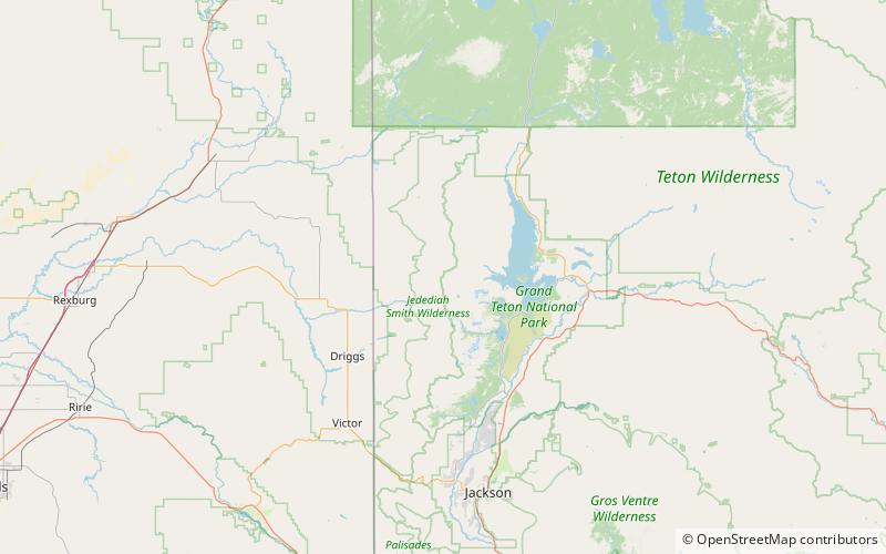 green lakes mountain park narodowy grand teton location map