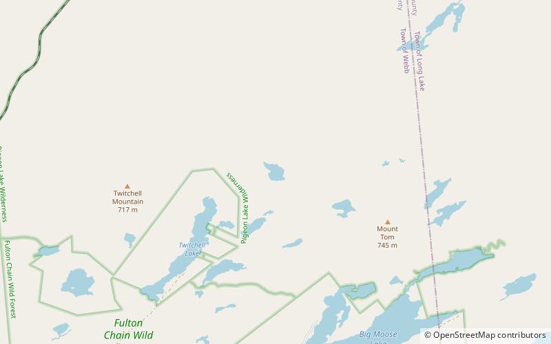 east pond pigeon lake wilderness area location map