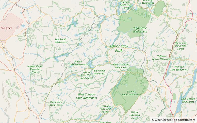 upper sargent pond parc adirondack location map