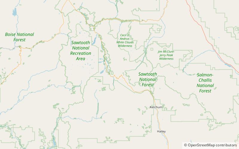 governors punch bowl sawtooth national recreation area location map