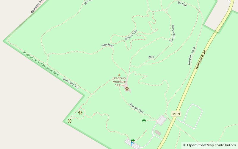bradbury mountain freeport location map