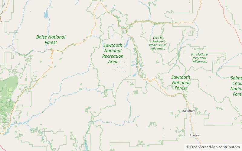 logjam lake sawtooth wilderness location map