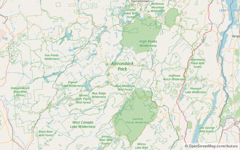 tongue mountain adirondack park location map