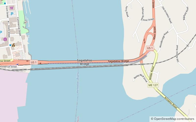 Sagadahoc Bridge location map