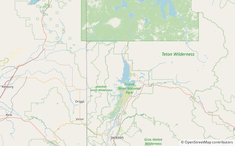wilderness falls parque nacional de grand teton location map