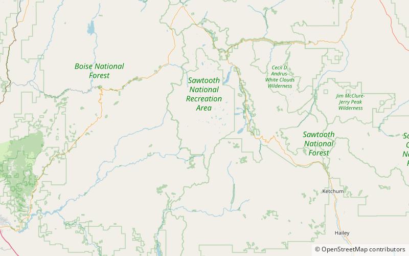 timpa lake sawtooth wilderness location map