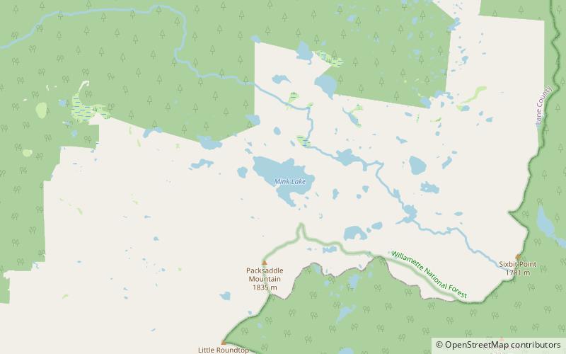 Mink Lake location map