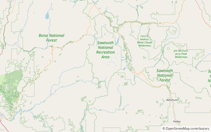 surprise lake sawtooth wilderness location map