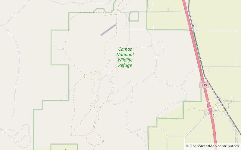 Refuge faunique national Camas location map