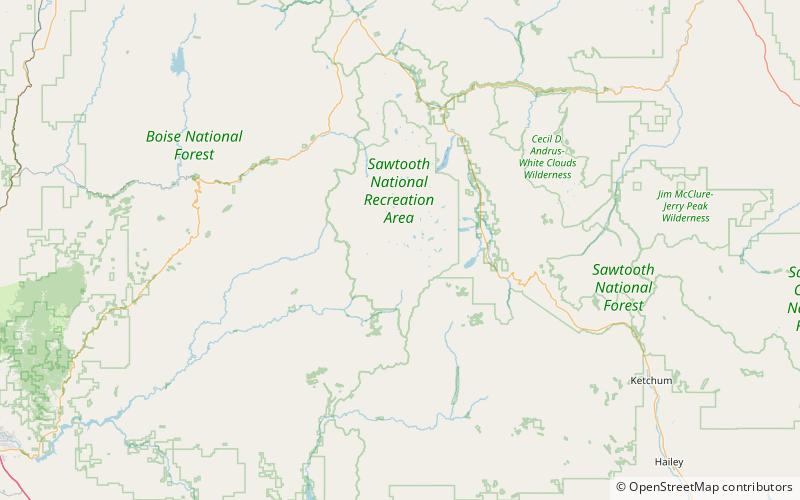 confusion lake sawtooth wilderness location map