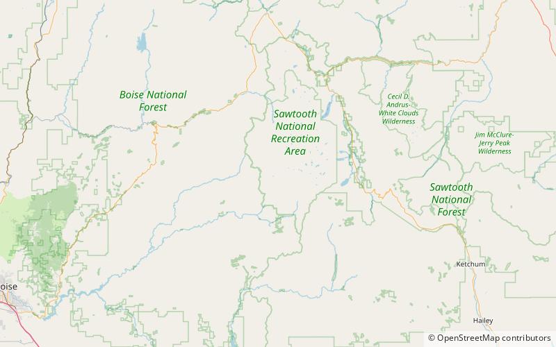 slide lake sawtooth wilderness location map