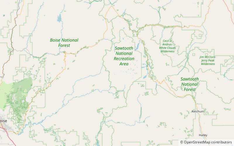 cliff lake sawtooth wilderness location map