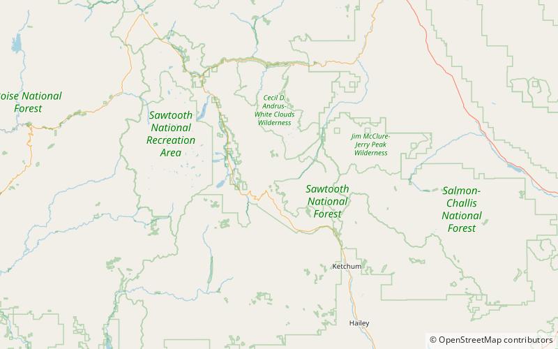 lower deer lake sawtooth national recreation area location map