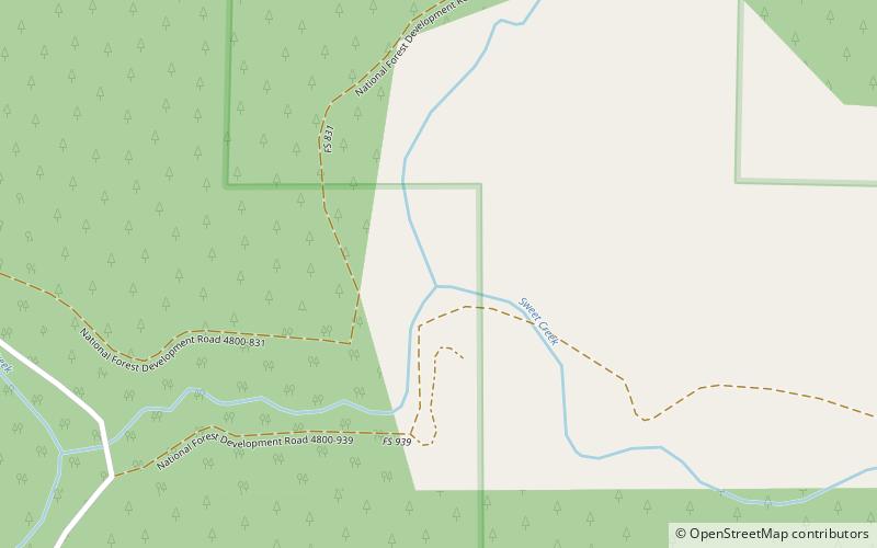beaver creek falls siuslaw national forest location map