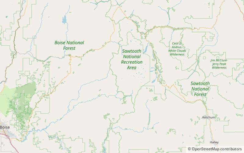 johnson lake sawtooth wilderness location map