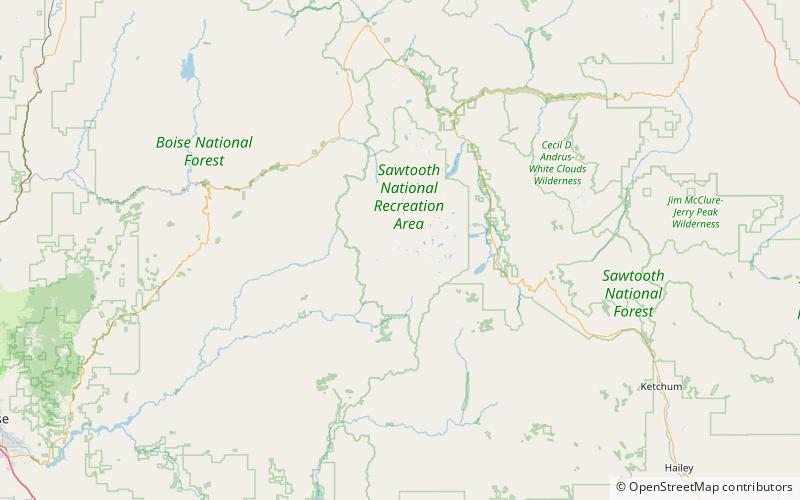 plummer lake sawtooth wilderness location map