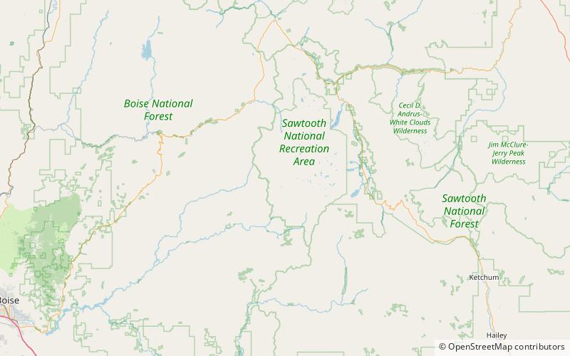 rock island lake sawtooth wilderness location map