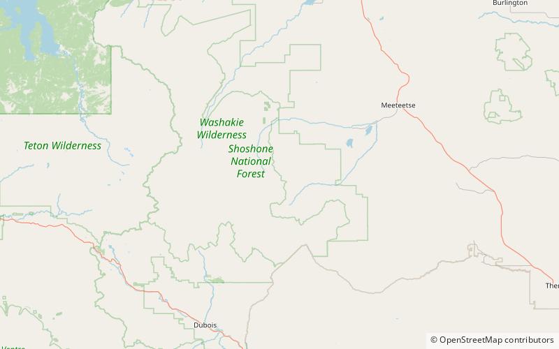 absaroka national forest washakie wilderness location map