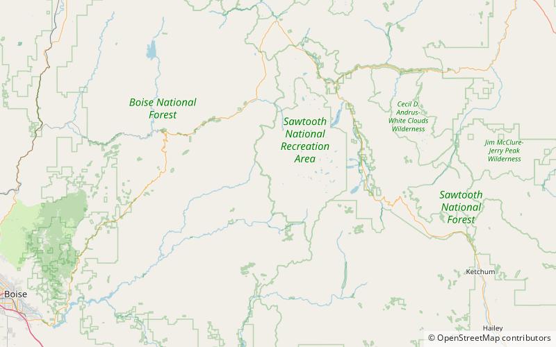 alidade lake sawtooth wilderness location map