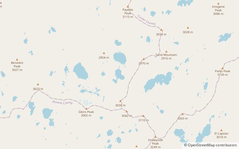 vernon lake sawtooth wilderness location map