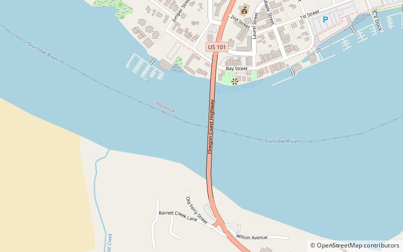 Siuslaw River Bridge location map