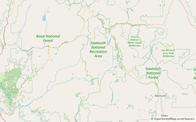 benedict lake sawtooth wilderness location map