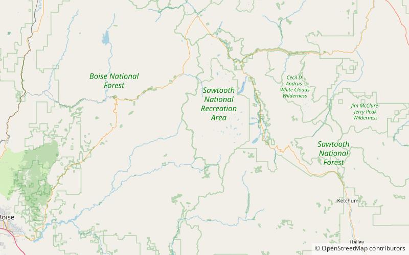 azure lake sawtooth wilderness location map
