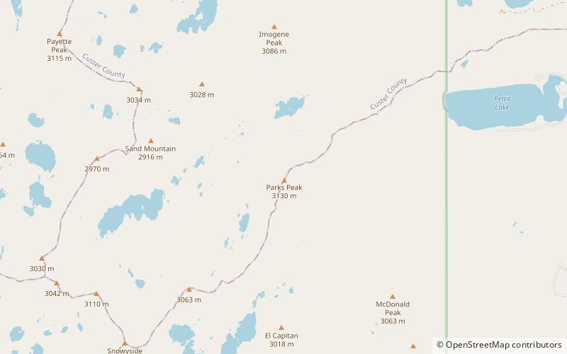 Parks Peak location map