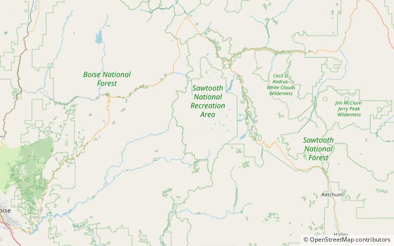 arrowhead lake sawtooth wilderness location map