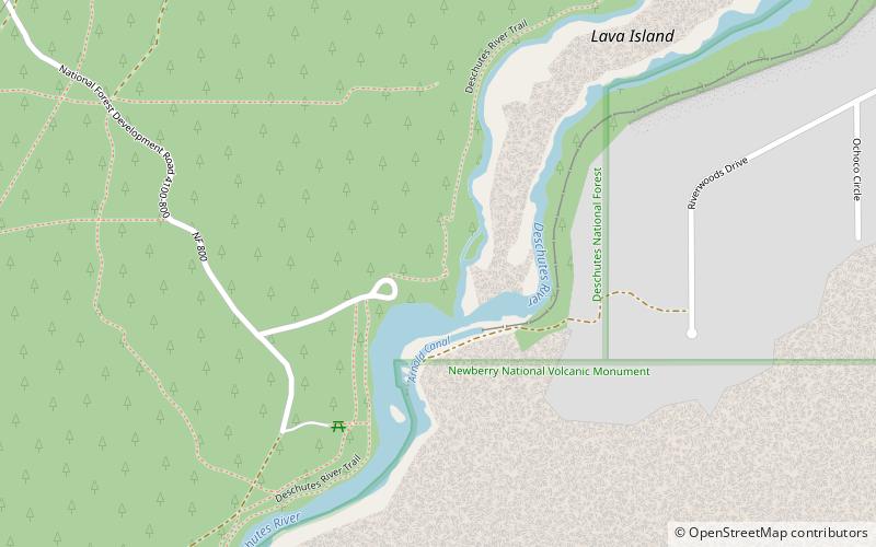 Lava Island Falls location map