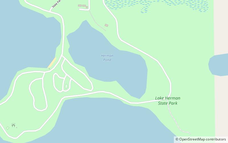 Lake Herman State Park location map