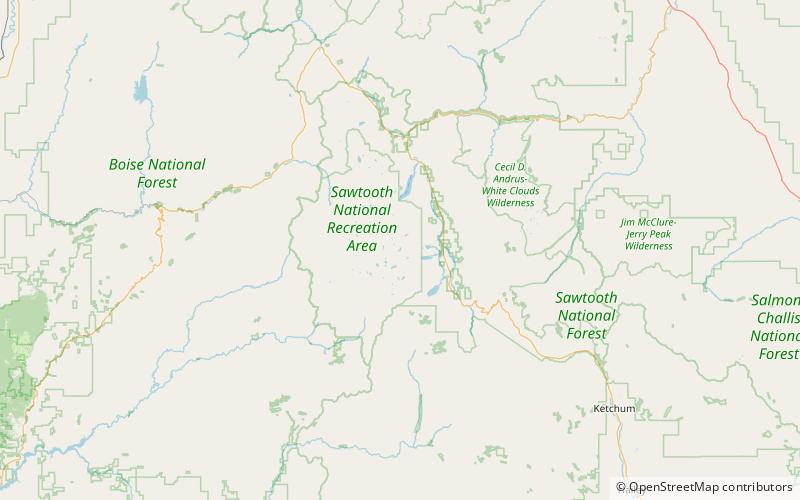imogene lake sawtooth wilderness location map