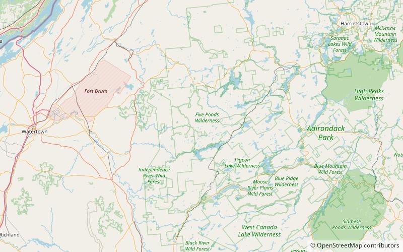 sitz mountain five ponds wilderness area location map