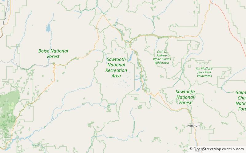 hidden lake sawtooth wilderness location map