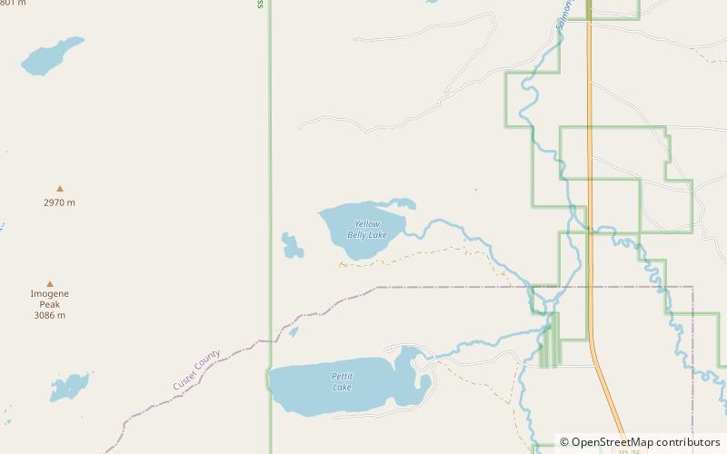 Yellow Belly Lake location map