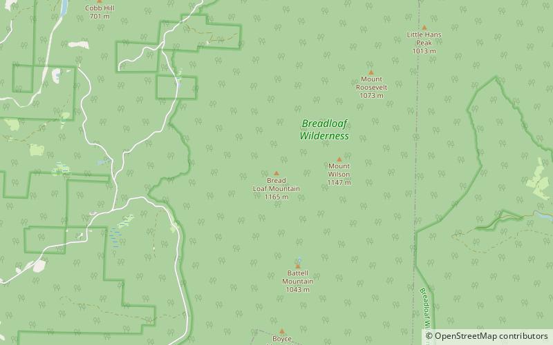 Bread Loaf Mountain location map