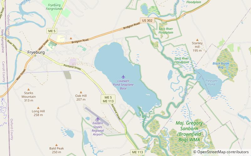 lovewell pond fryeburg location map