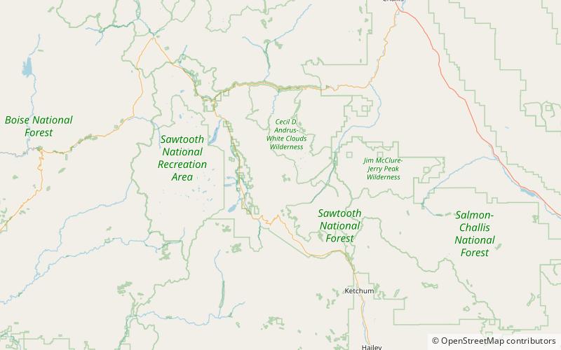 washington peak sawtooth national recreation area location map