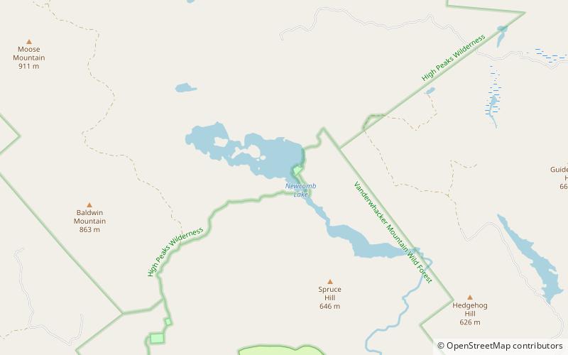 Newcomb Lake location map