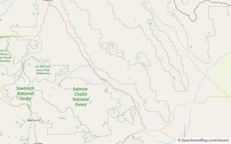 usgs peak foret nationale de salmon challis location map