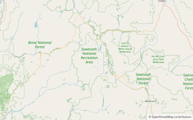 daves peak sawtooth wilderness location map